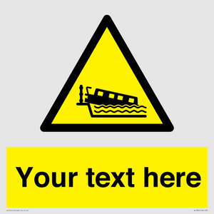 Custom warning grounding narrow boat on lock cill